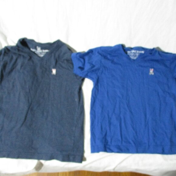 Set 2 YOUTH PSYCHO BUNNY ROBERT GODLEY Tee T-Shirt Short Sleeve Blue 7/8 10/12 - Picture 1 of 6